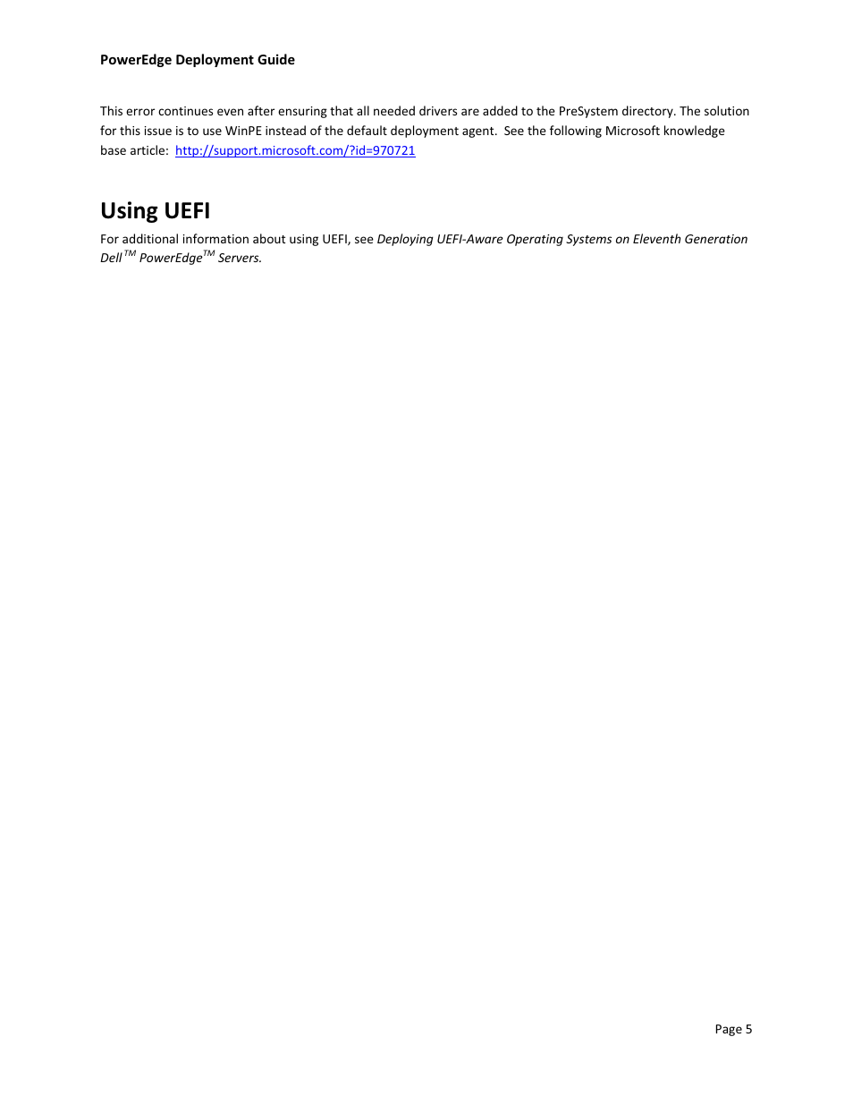 Using uefi | Dell PowerEdge T410 User Manual | Page 7 / 7