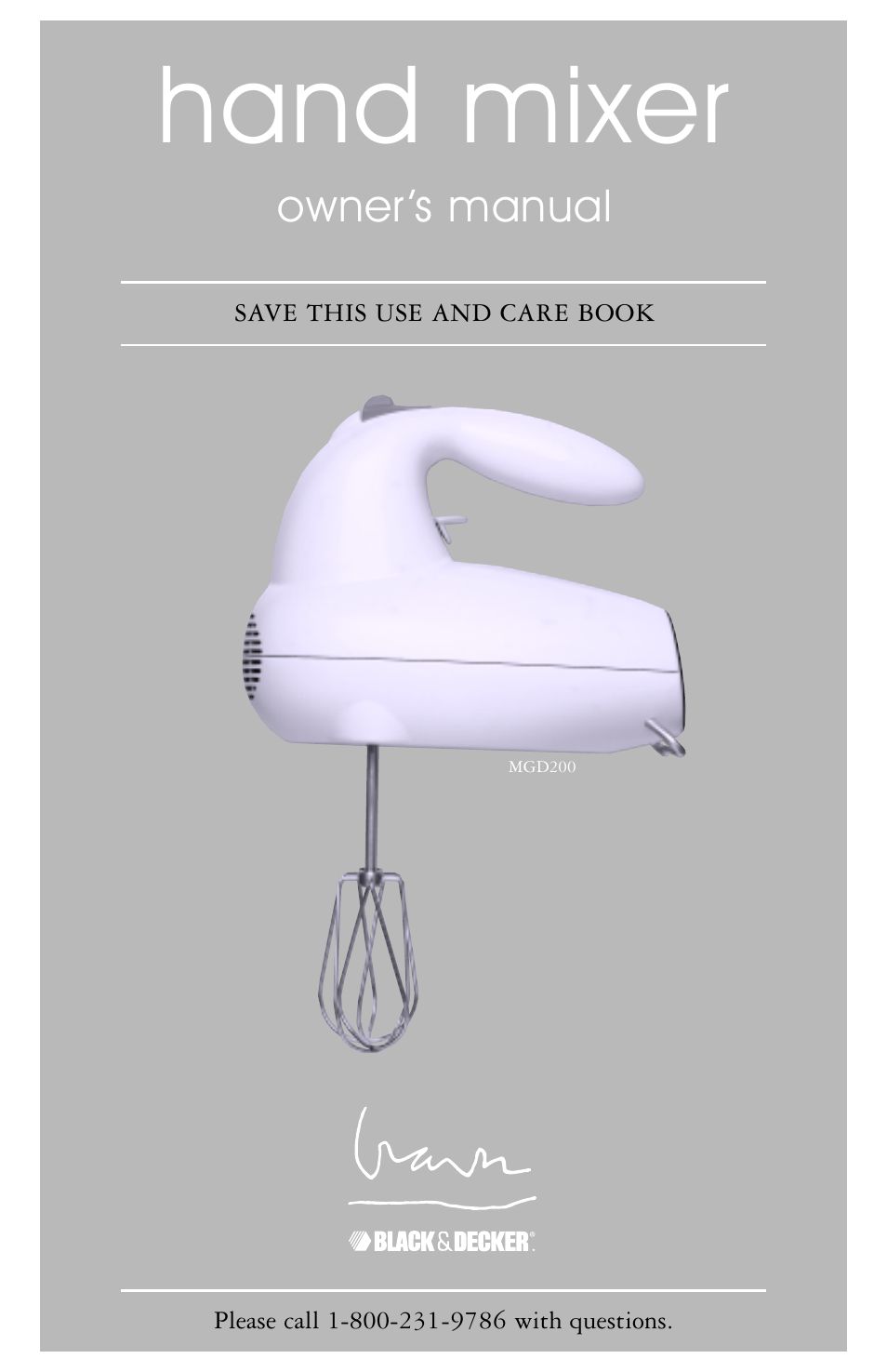 Black & Decker MGD200 User Manual | 8 pages