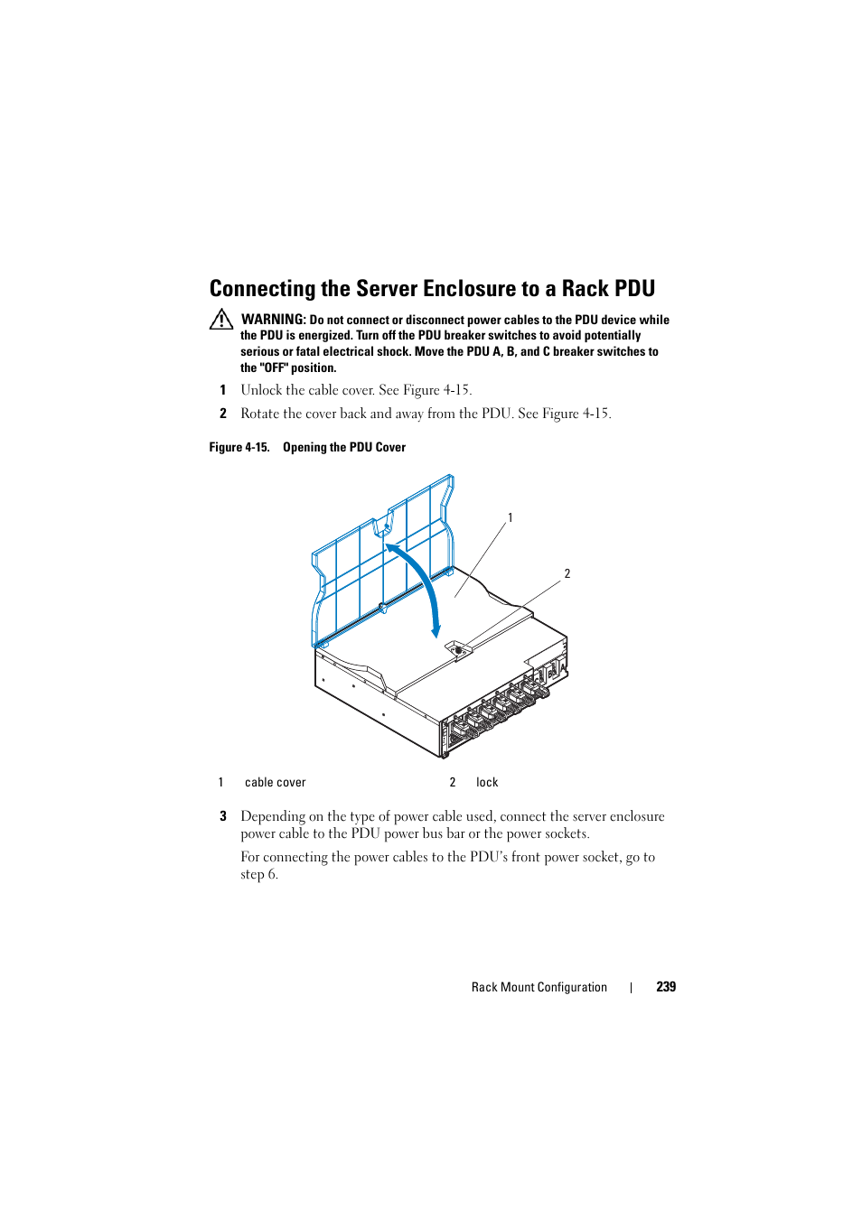 Connecting the server enclosure to a rack pdu | Dell PowerEdge C8000 User Manual | Page 239 / 294