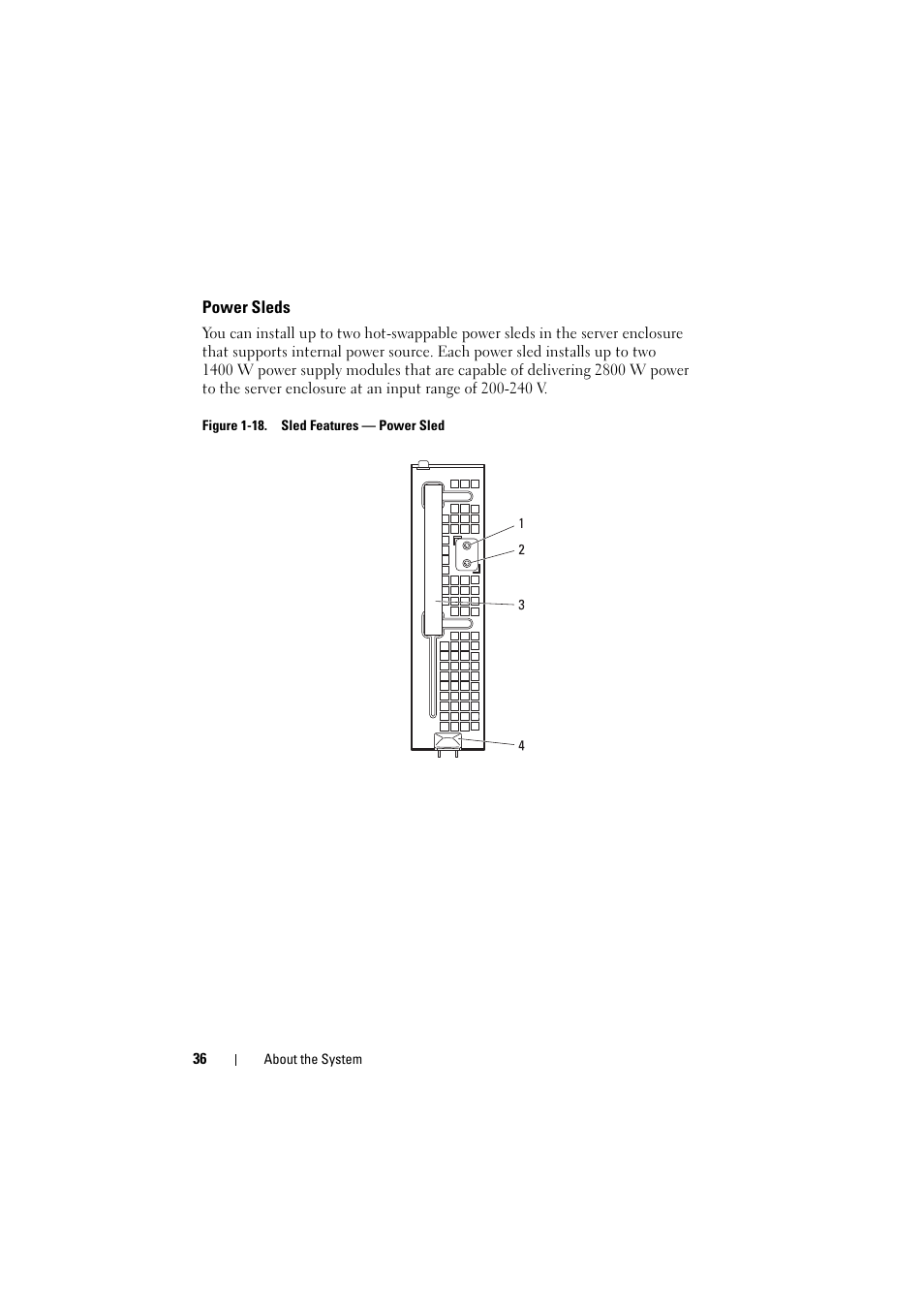 Power sleds | Dell PowerEdge C8000 User Manual | Page 36 / 294