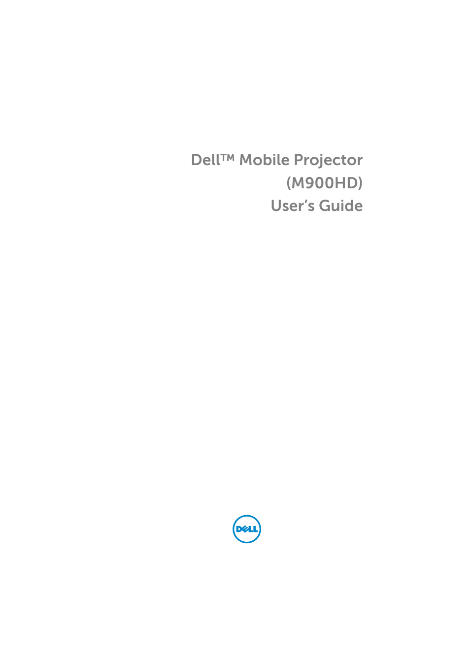 Dell Mobile Projector M900HD User Manual | 84 pages