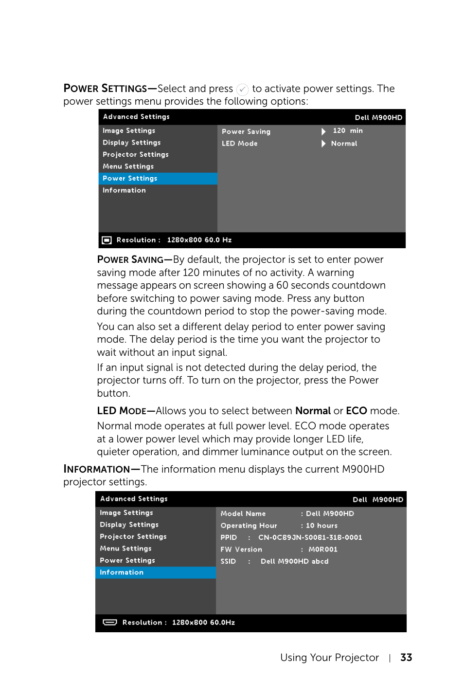 Dell Mobile Projector M900HD User Manual | Page 33 / 84
