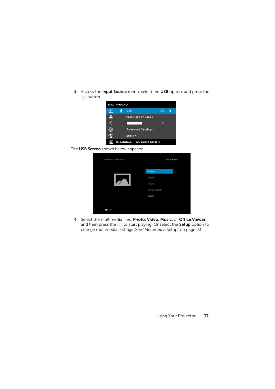 Dell Mobile Projector M900HD User Manual | Page 37 / 84
