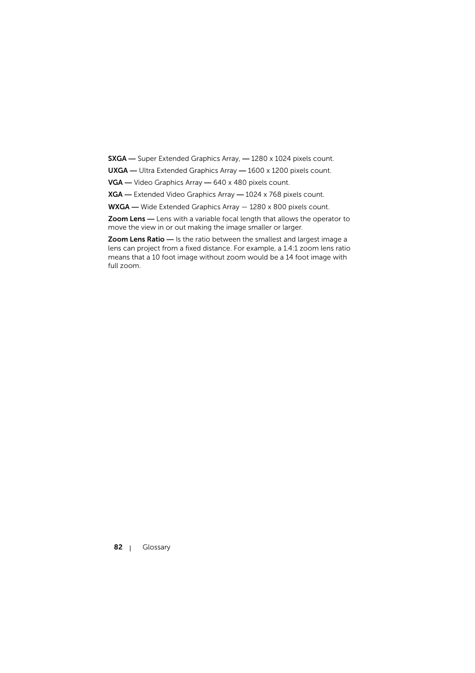 Dell Mobile Projector M900HD User Manual | Page 82 / 84