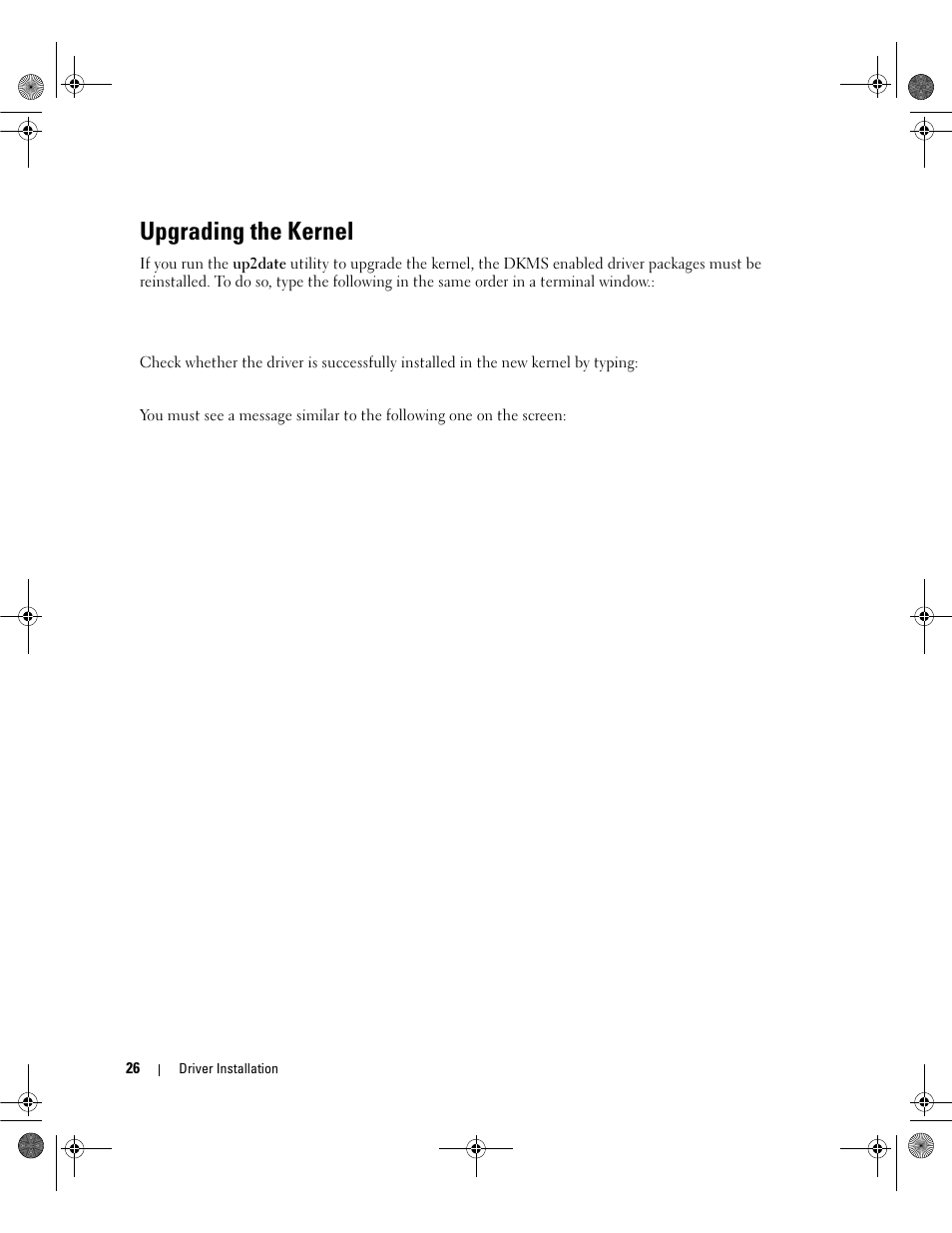 Upgrading the kernel | Dell Serial Attached SCSI 5iR Integrated and Adapter User Manual | Page 28 / 68