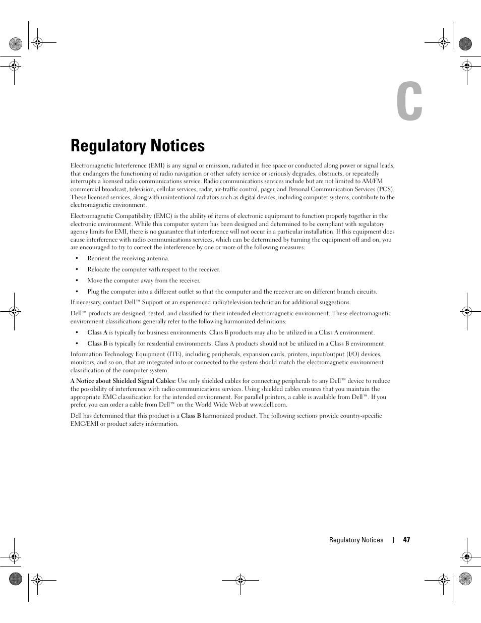 Regulatory notices | Dell Serial Attached SCSI 5iR Integrated and Adapter User Manual | Page 49 / 68