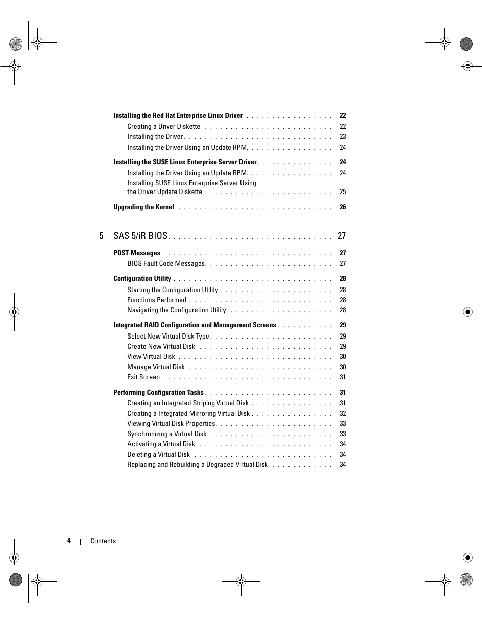5sas 5/ir bios | Dell Serial Attached SCSI 5iR Integrated and Adapter User Manual | Page 6 / 68