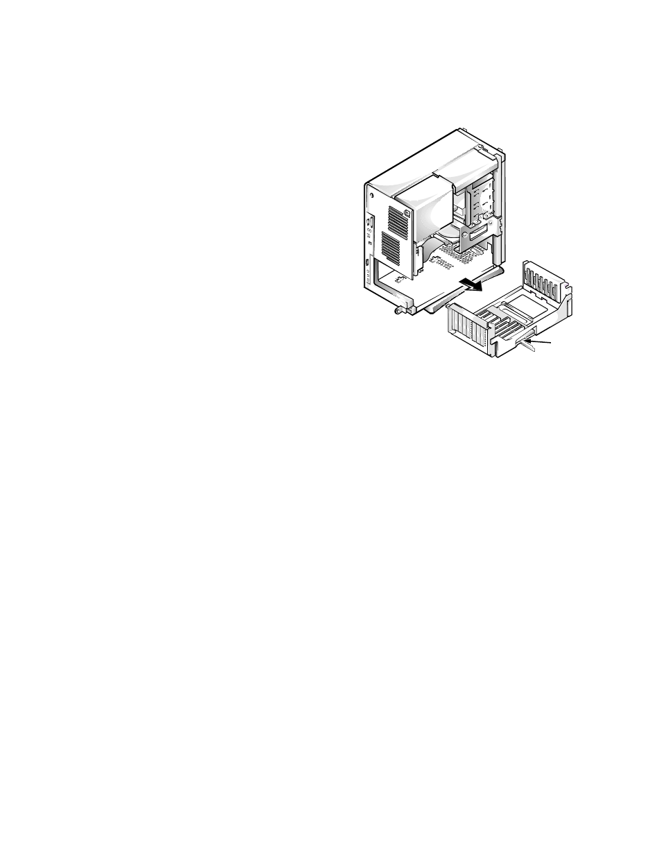 Removing and replacing the expansion-card cage, Removing the expansion-card cage, Replacing the expansion-card cage | Removing and replacing the expansion-card cage -9, Removing the expansion-card cage -9, Replacing the expansion-card cage -9, Emoving and replacing the expansion-card cage | Dell OptiPlex Gxi User Manual | Page 65 / 126