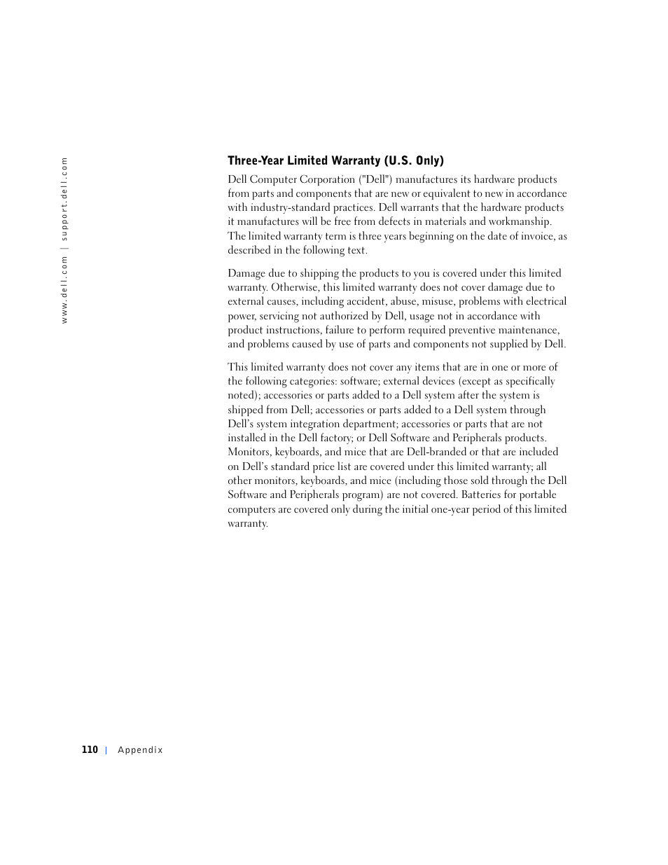 Dell Dimension 4500S User Manual | Page 110 / 132