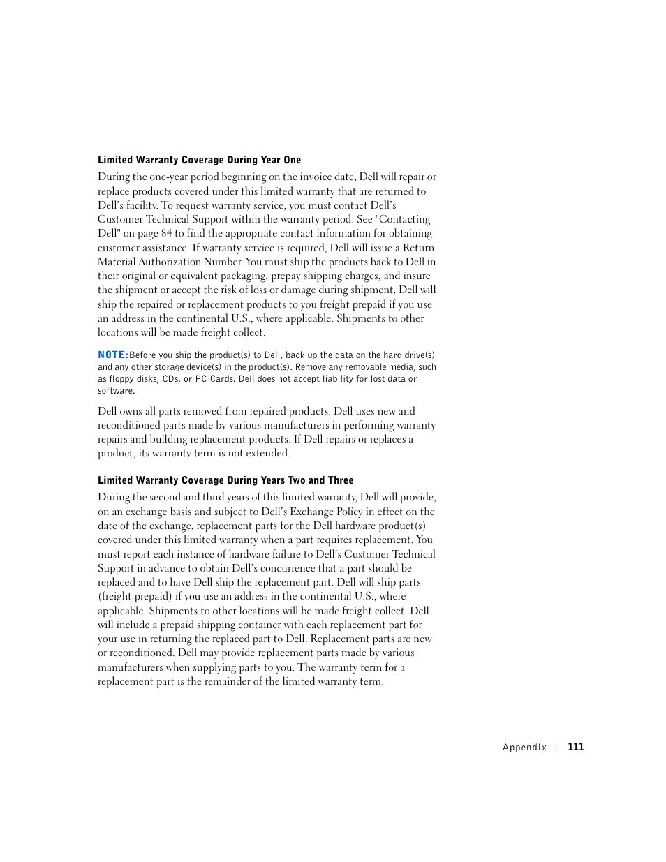 Dell Dimension 4500S User Manual | Page 111 / 132