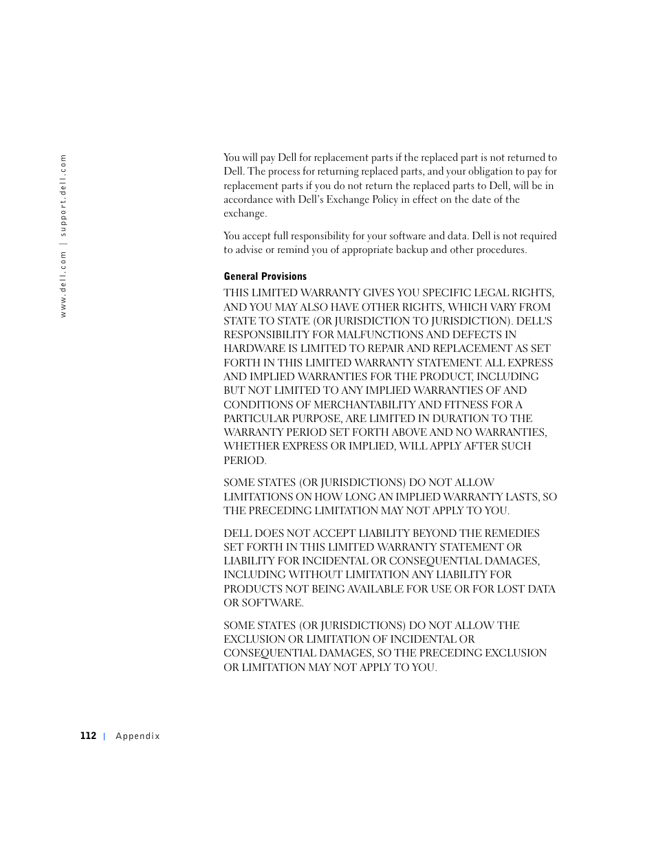 Dell Dimension 4500S User Manual | Page 112 / 132