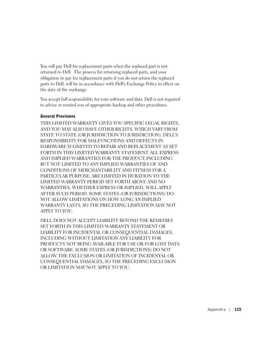 Dell Dimension 4500S User Manual | Page 115 / 132