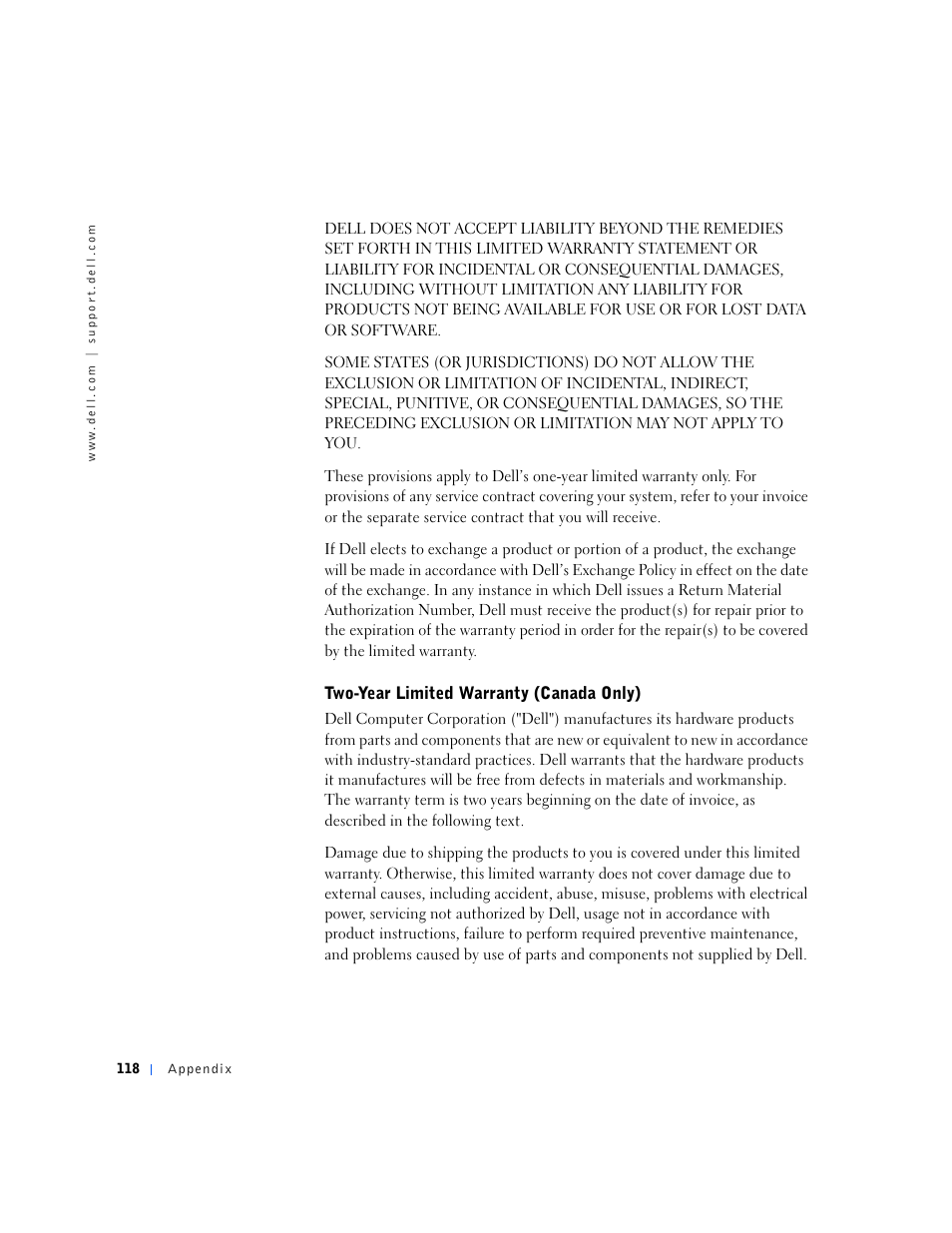 Dell Dimension 4500S User Manual | Page 118 / 132