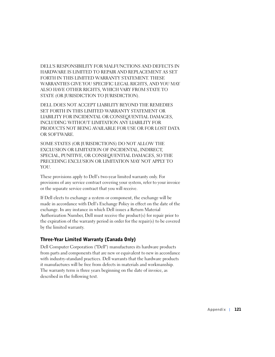Dell Dimension 4500S User Manual | Page 121 / 132