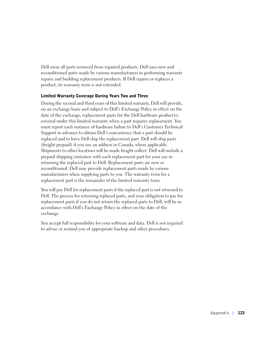 Dell Dimension 4500S User Manual | Page 123 / 132