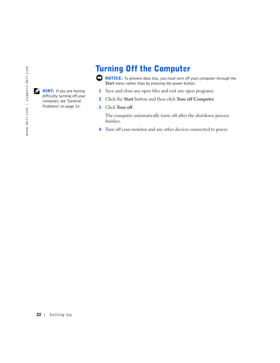 Dell Dimension 4500S User Manual | Page 22 / 132