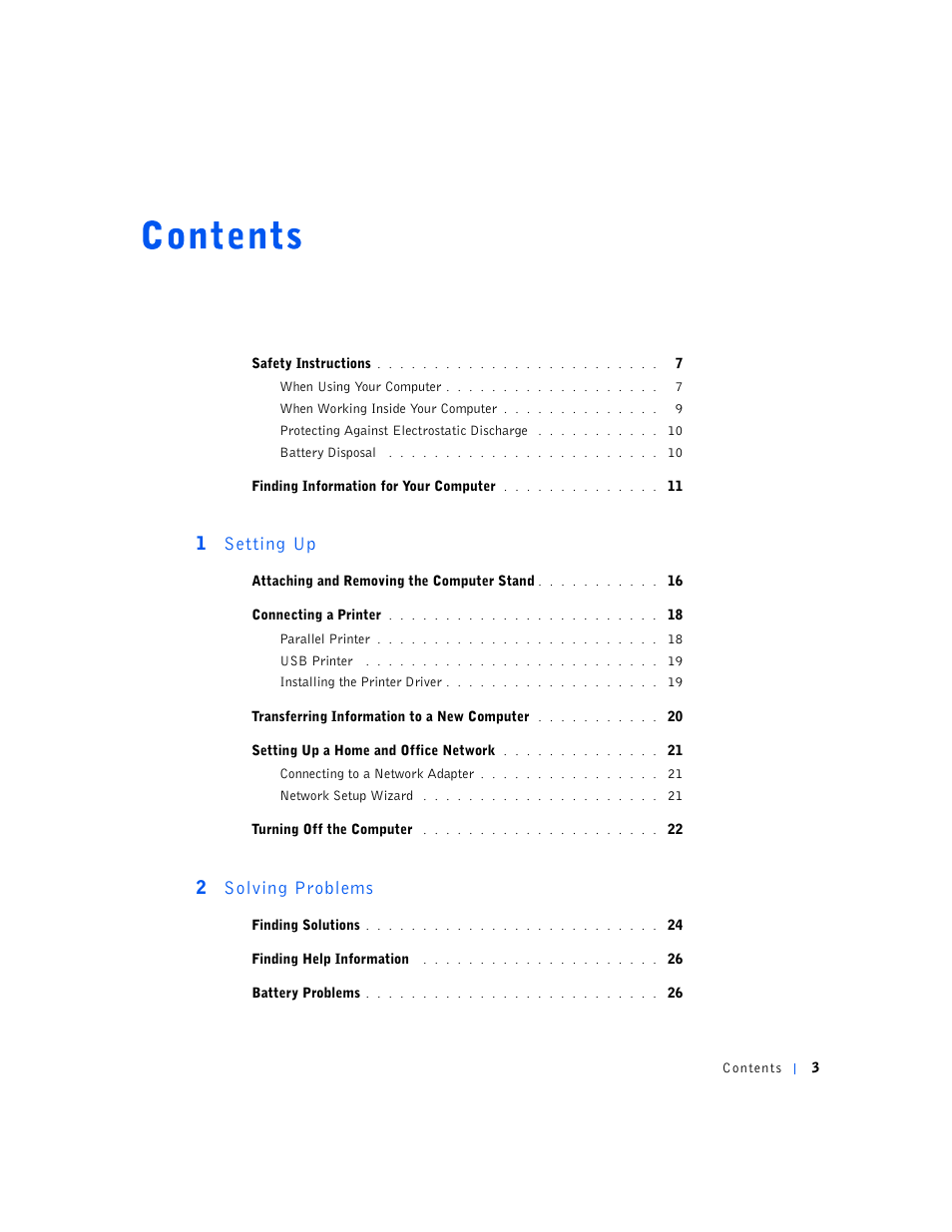 1 setting up, 2 solving problems | Dell Dimension 4500S User Manual | Page 3 / 132