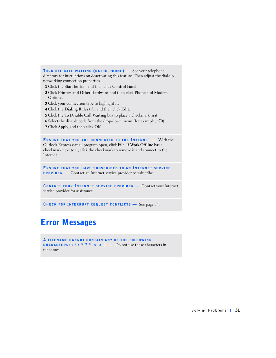 Dell Dimension 4500S User Manual | Page 31 / 132