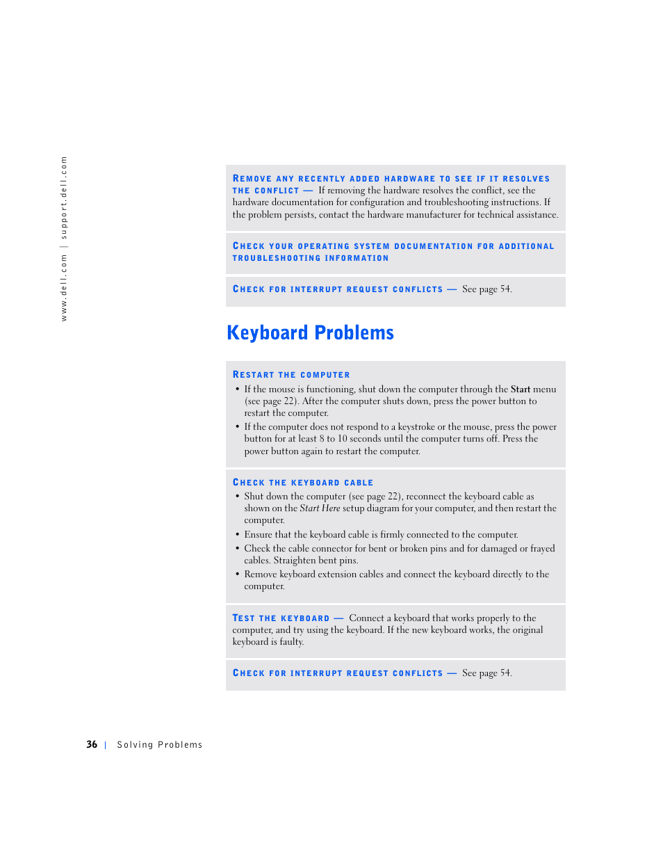 Dell Dimension 4500S User Manual | Page 36 / 132