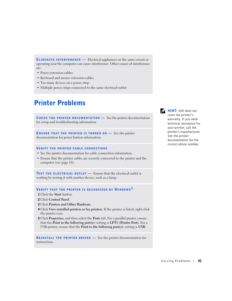 Dell Dimension 4500S User Manual | Page 41 / 132
