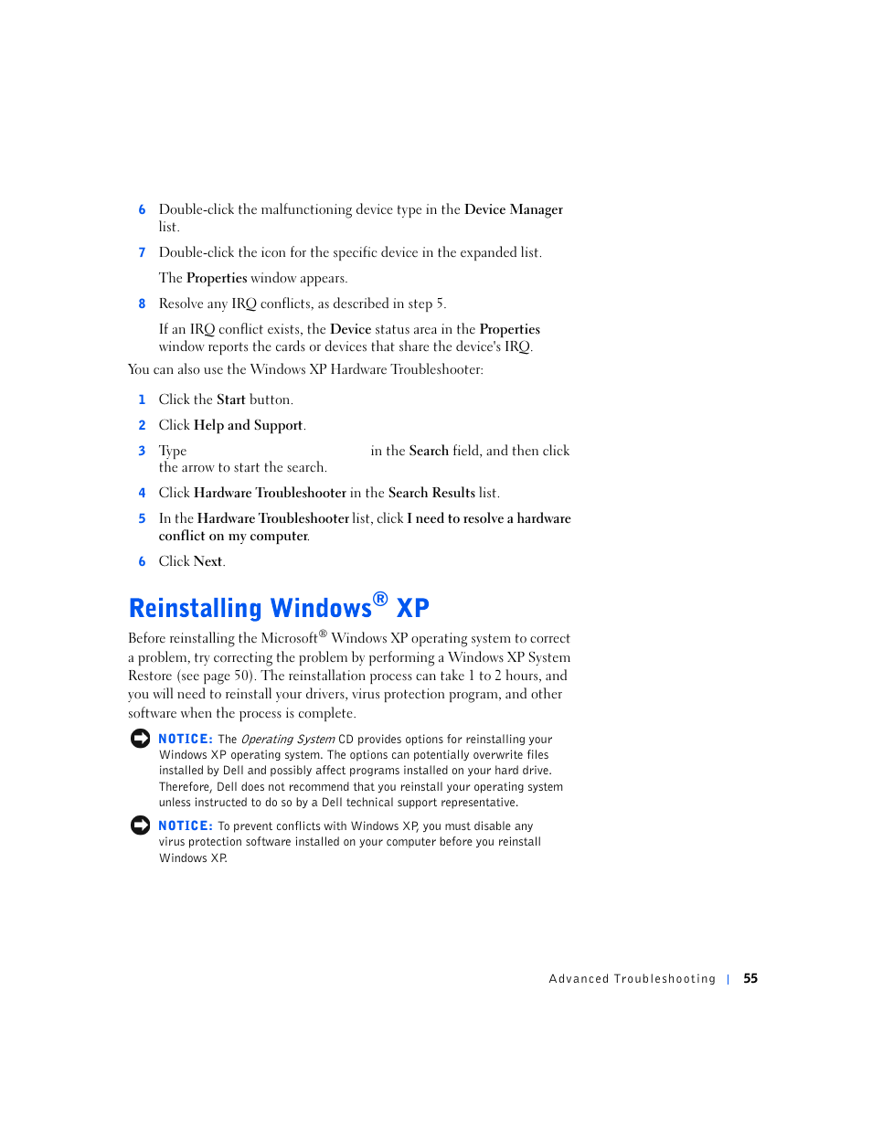 Dell Dimension 4500S User Manual | Page 55 / 132