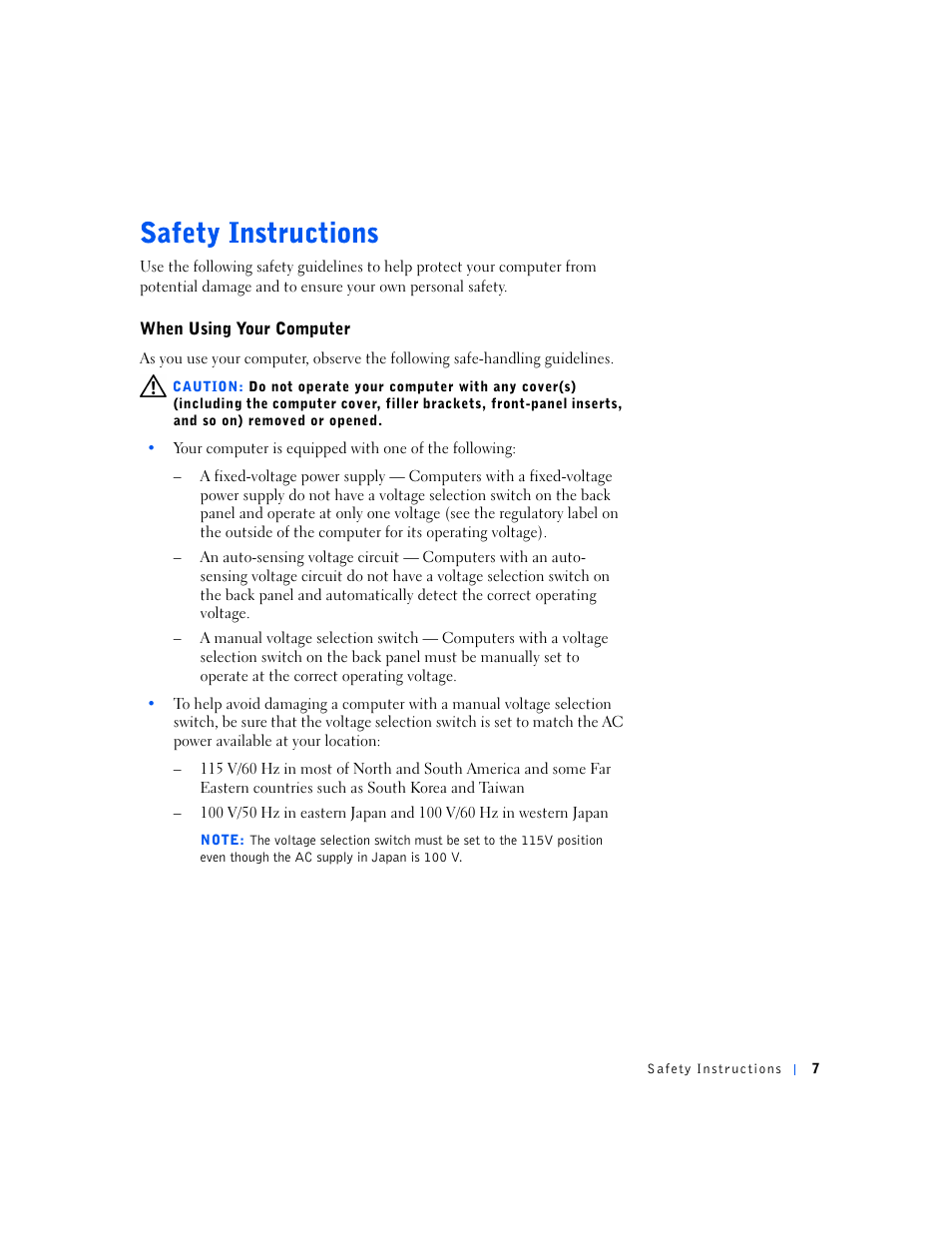 Dell Dimension 4500S User Manual | Page 7 / 132