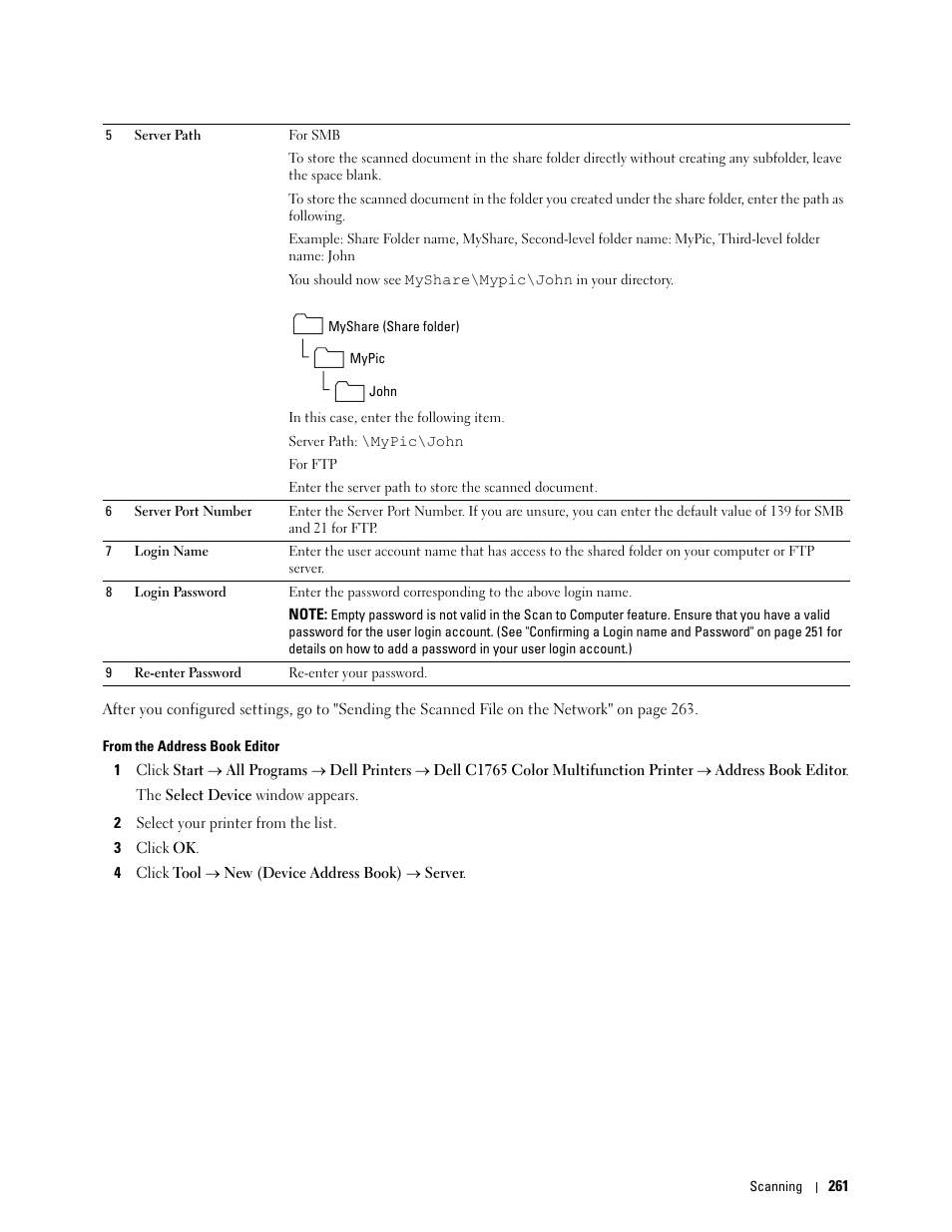 Dell C1765NF MFP Laser Printer User Manual | Page 263 / 376