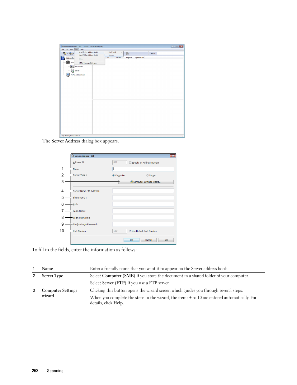 Dell C1765NF MFP Laser Printer User Manual | Page 264 / 376