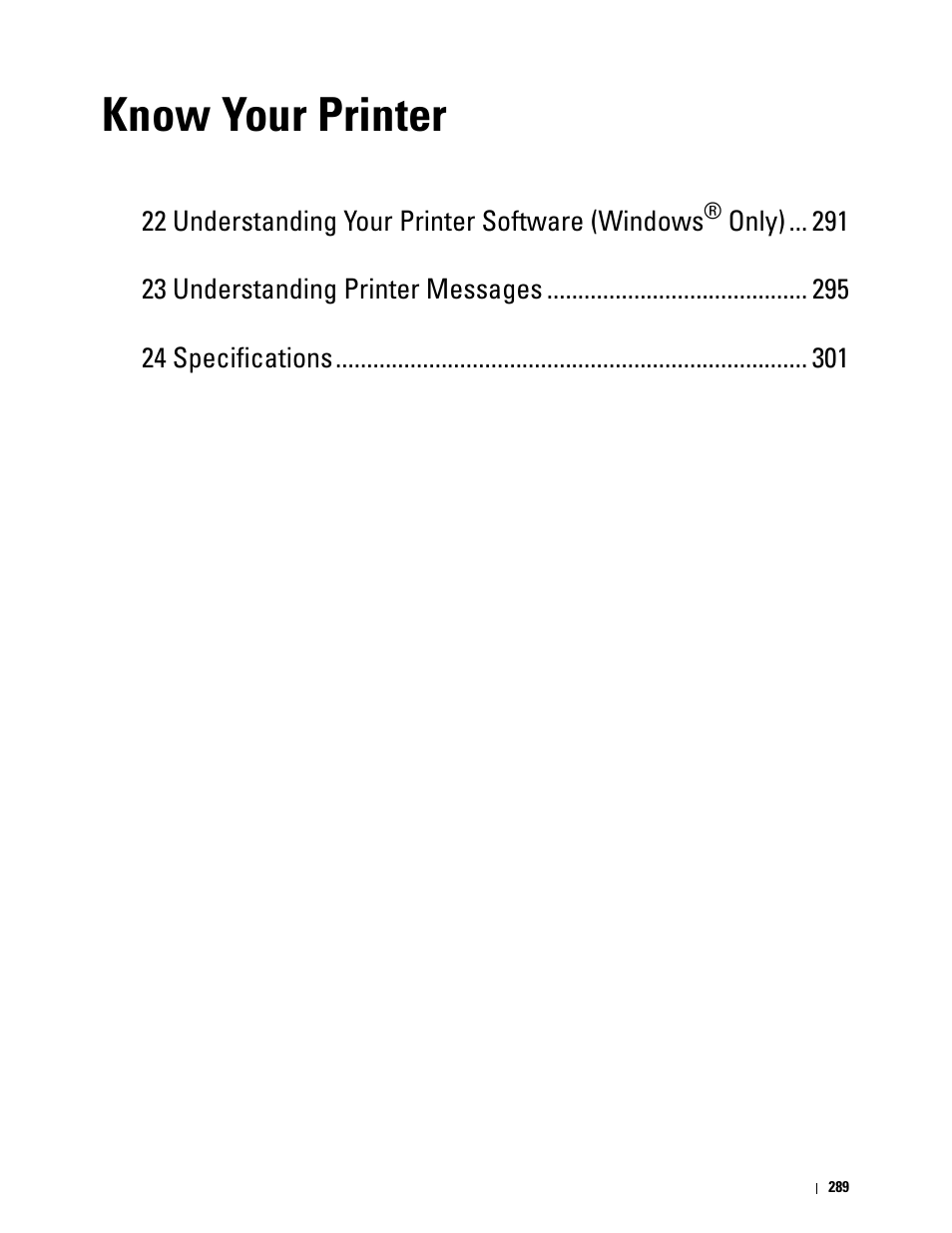 Know your printer | Dell C1765NF MFP Laser Printer User Manual | Page 291 / 376