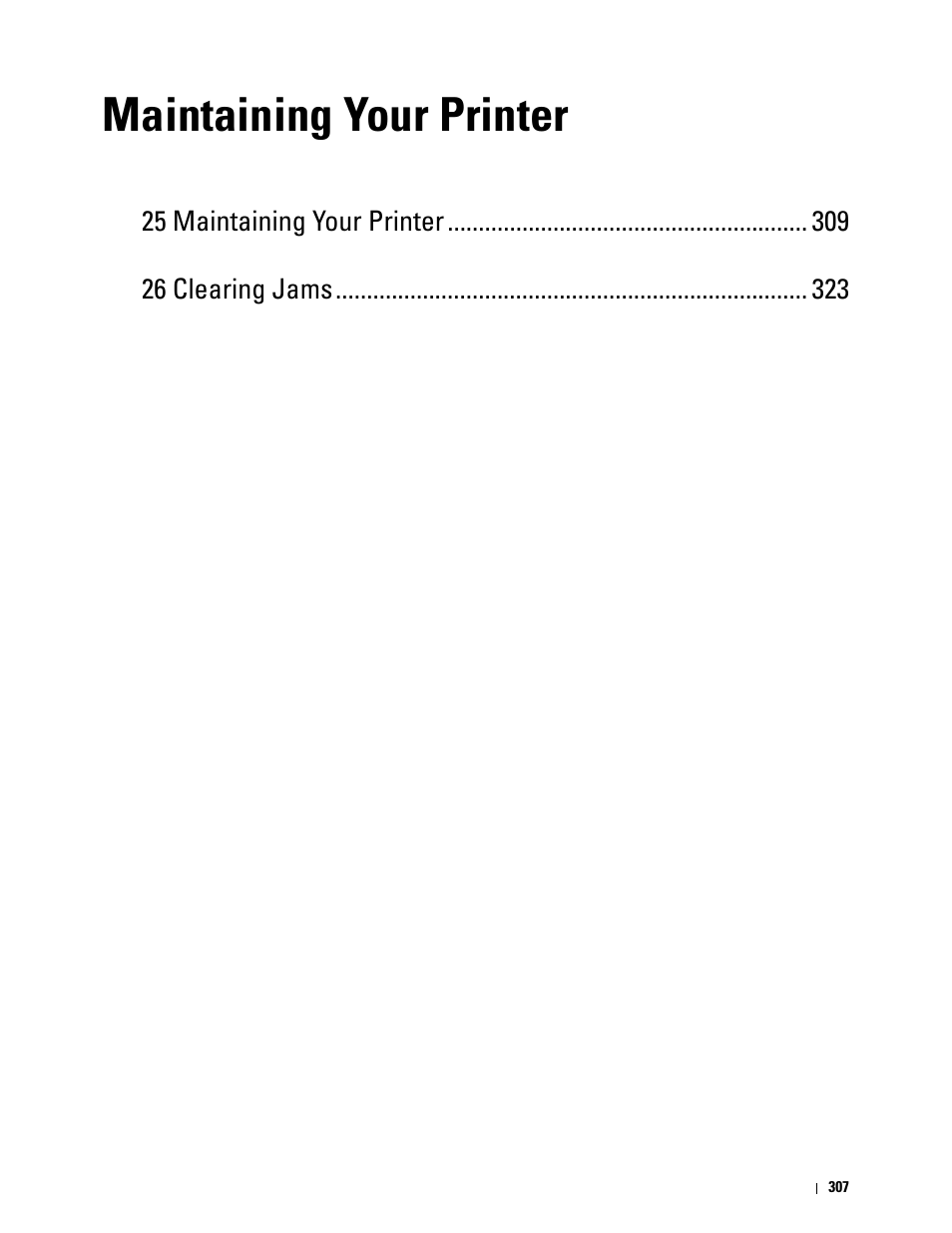 Maintaining your printer | Dell C1765NF MFP Laser Printer User Manual | Page 309 / 376