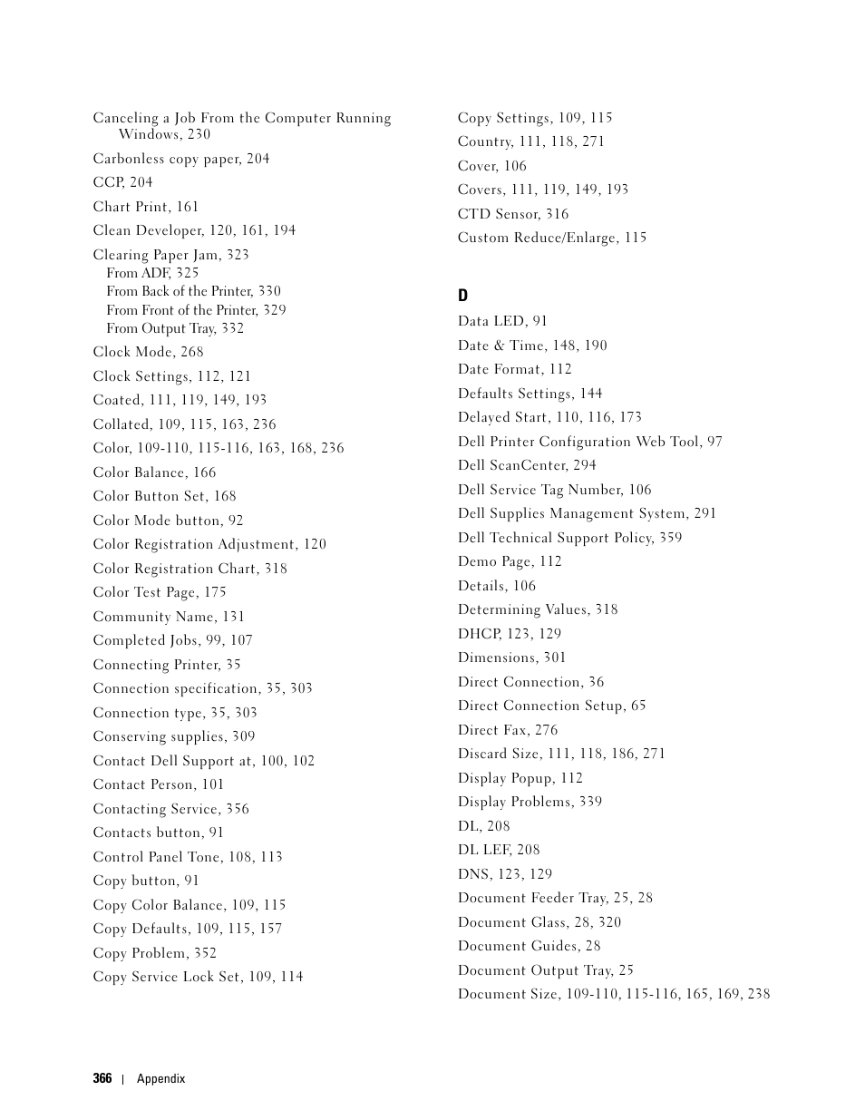 Dell C1765NF MFP Laser Printer User Manual | Page 368 / 376