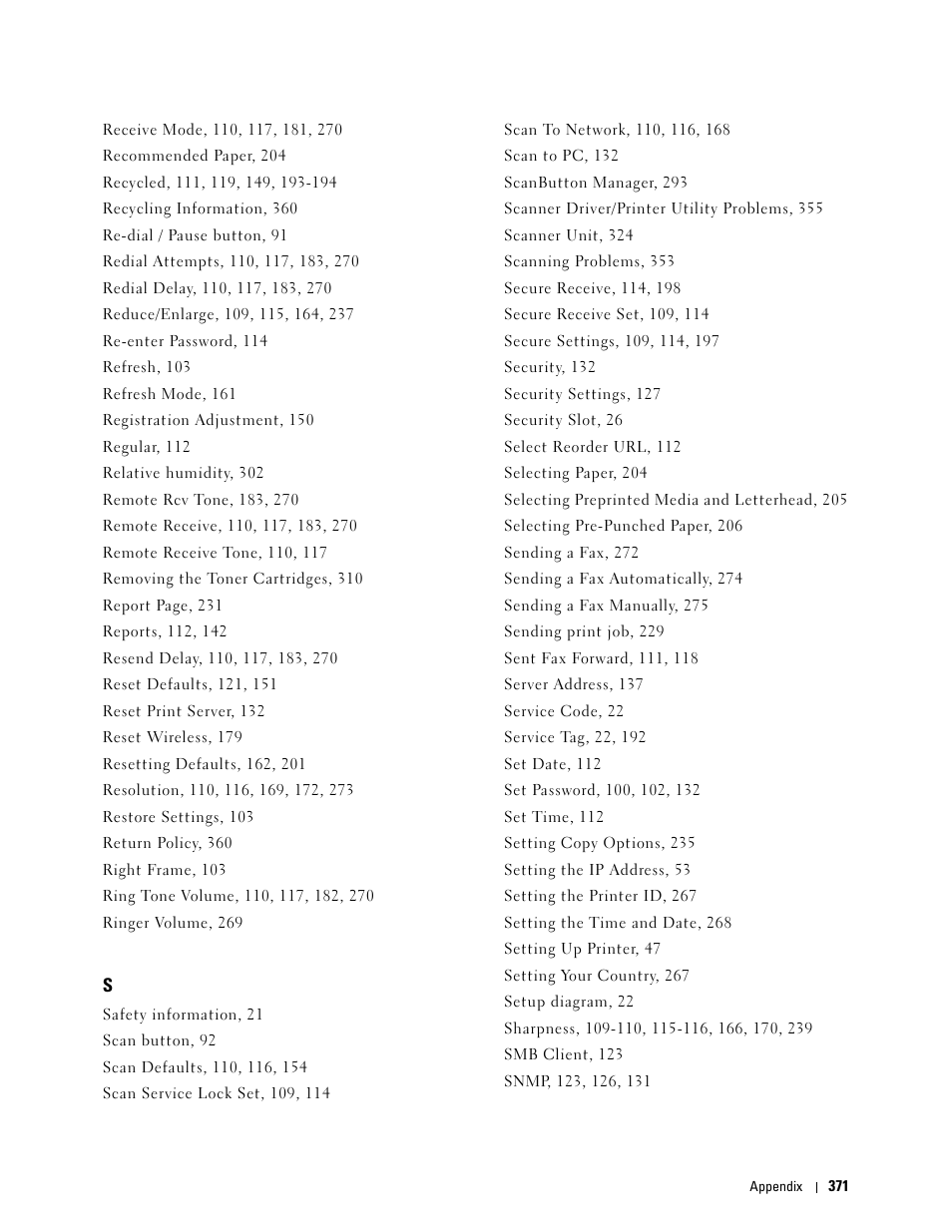 Dell C1765NF MFP Laser Printer User Manual | Page 373 / 376