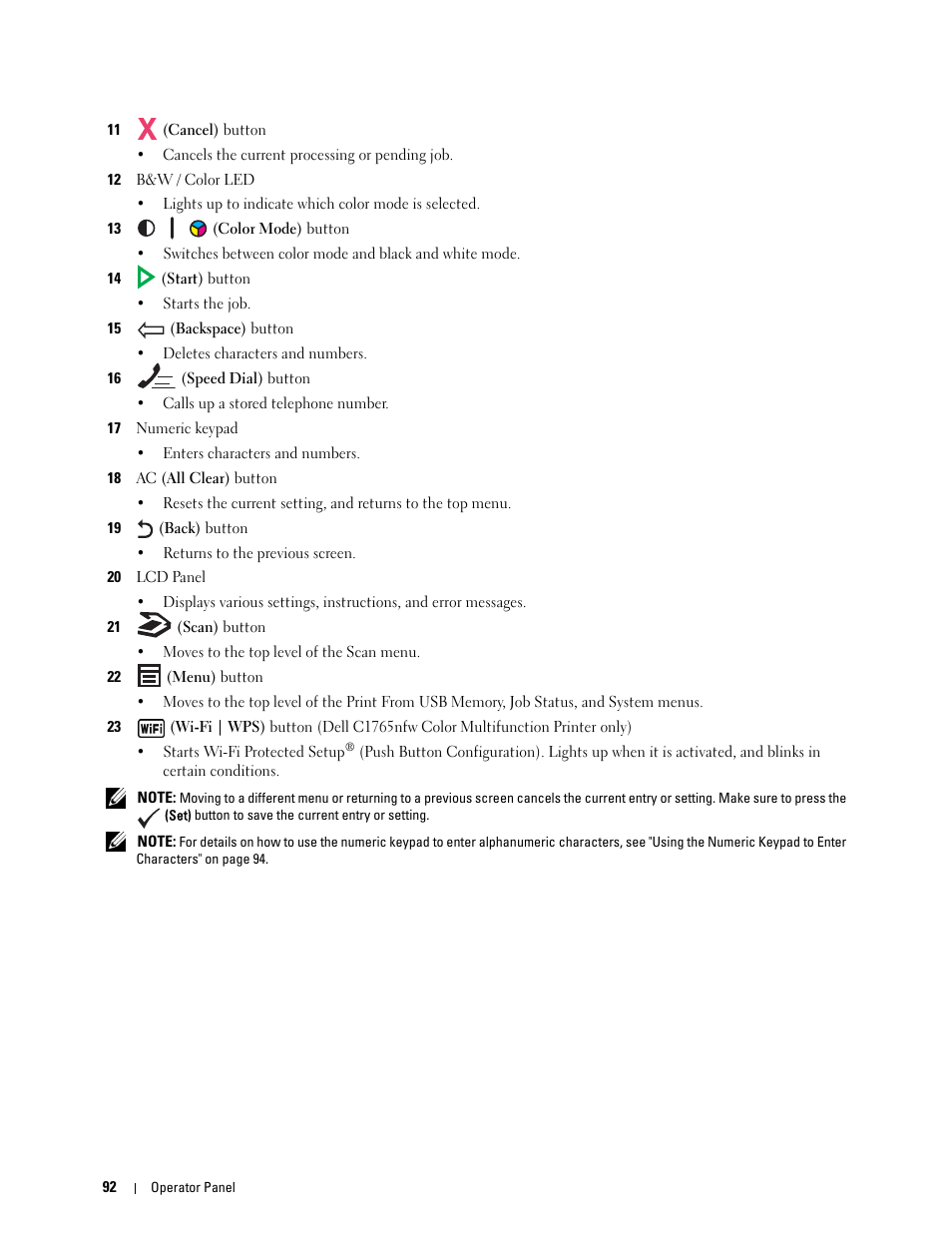 Dell C1765NF MFP Laser Printer User Manual | Page 94 / 376