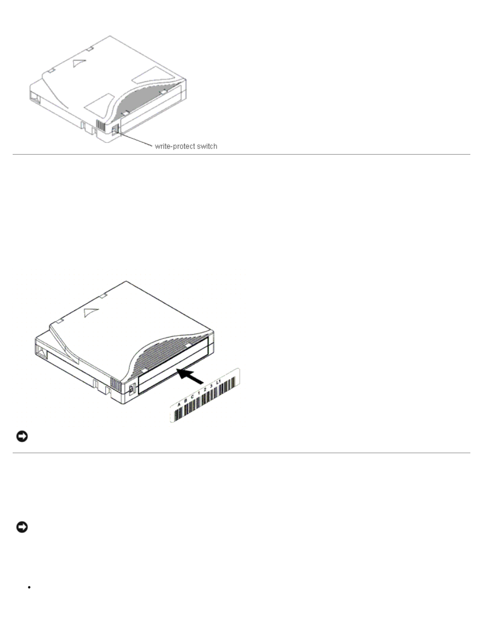 Installing barcode labels, Using cleaning cartridges | Dell PowerVault 160T LTO2 (Tape Library) User Manual | Page 29 / 90