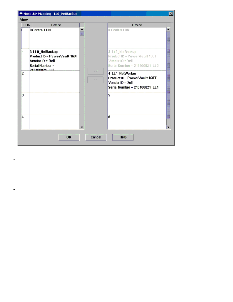 Scsi host, Setting the view for the fc host device column, Modifying fc host settings | Dell PowerVault 160T LTO2 (Tape Library) User Manual | Page 44 / 90