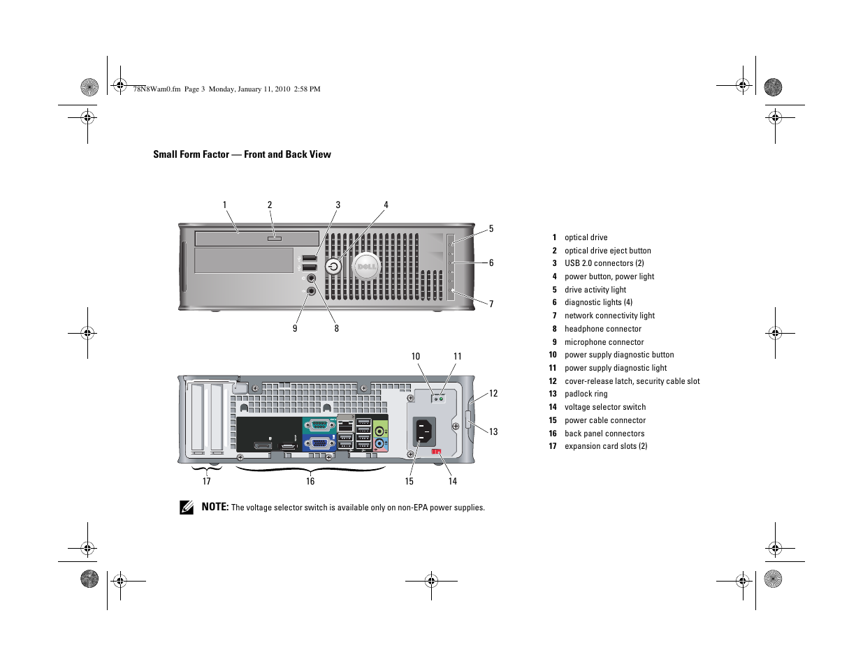 Dell OptiPlex 580 (Early 2010) User Manual | Page 3 / 8