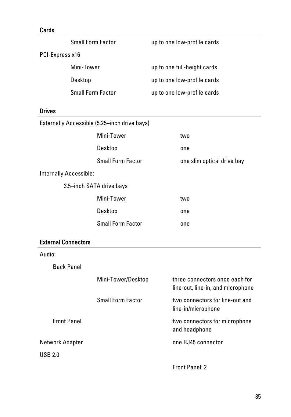 Dell OptiPlex 390 (Mid 2011) User Manual | Page 85 / 92