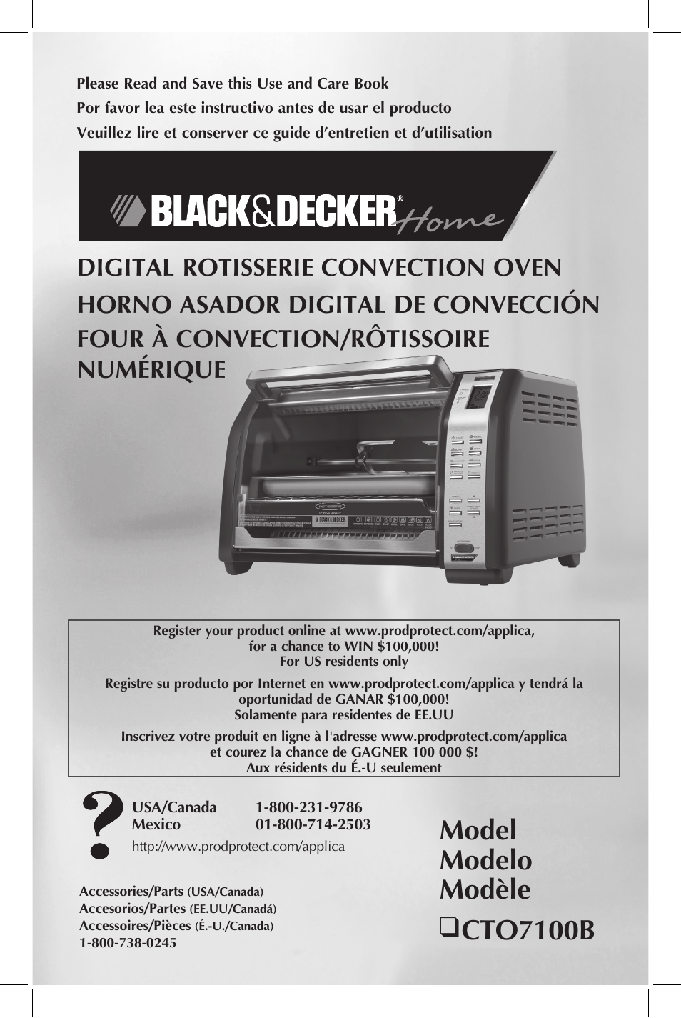 Black & Decker CTO7100B User Manual | 37 pages