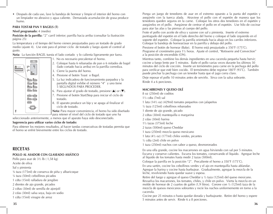 Recetas | Black & Decker CTO7100B User Manual | Page 19 / 37