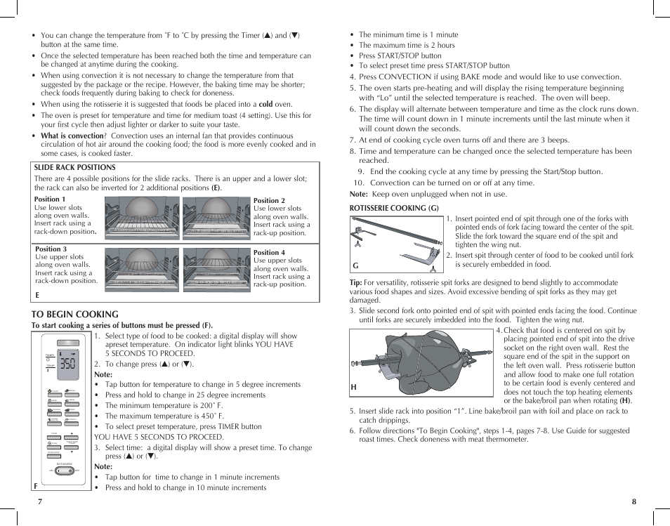 Frozen snacks | Black & Decker CTO7100B User Manual | Page 5 / 37