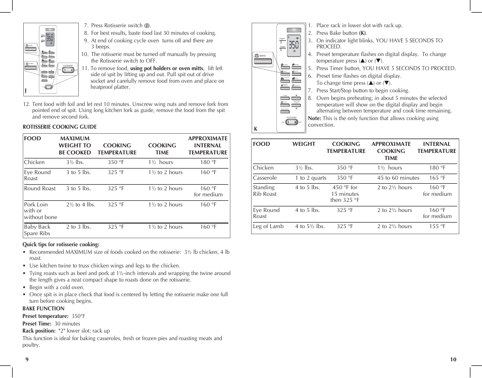 Frozen snacks | Black & Decker CTO7100B User Manual | Page 6 / 37