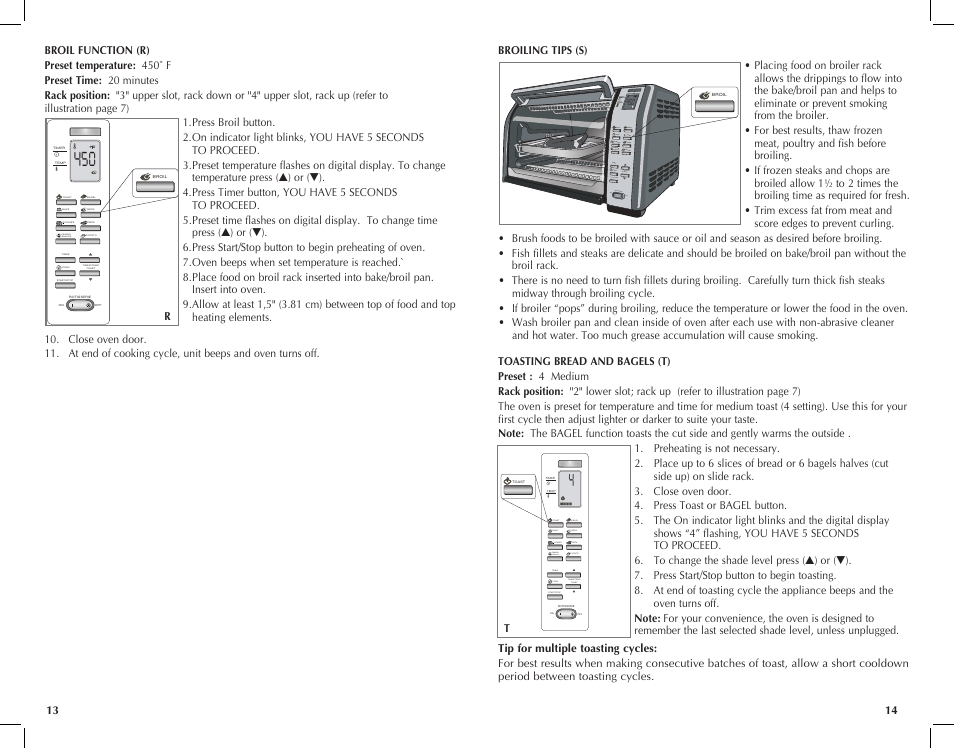 Frozen snacks | Black & Decker CTO7100B User Manual | Page 8 / 37