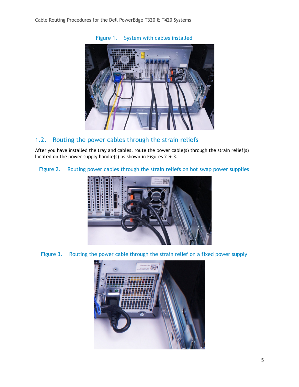 Figure 1, System with cables installed, Figure 2 | Figure 3 | Dell PowerEdge Rack Enclosure 4220 User Manual | Page 5 / 9