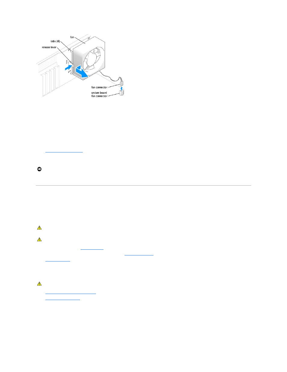 System board, Replacing the fan assembly, Removing the system board | Dell Dimension 4600 User Manual | Page 27 / 44