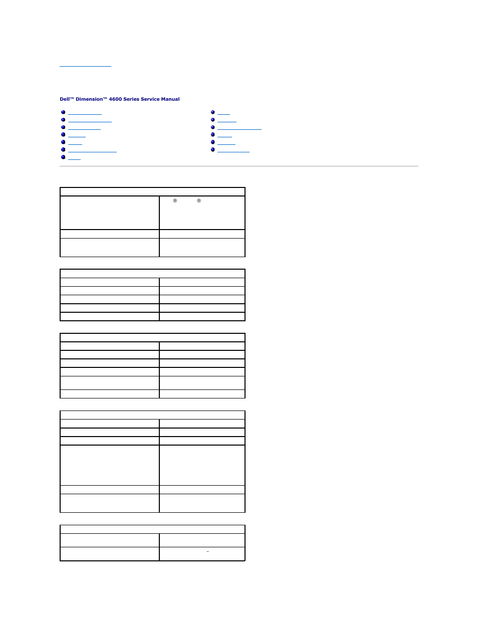 Technical specifications | Dell Dimension 4600 User Manual | Page 31 / 44