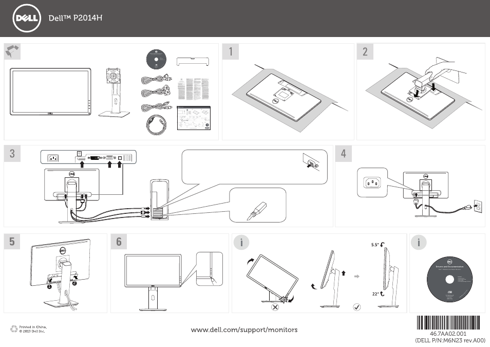 Dell P2014H Monitor User Manual | 1 page
