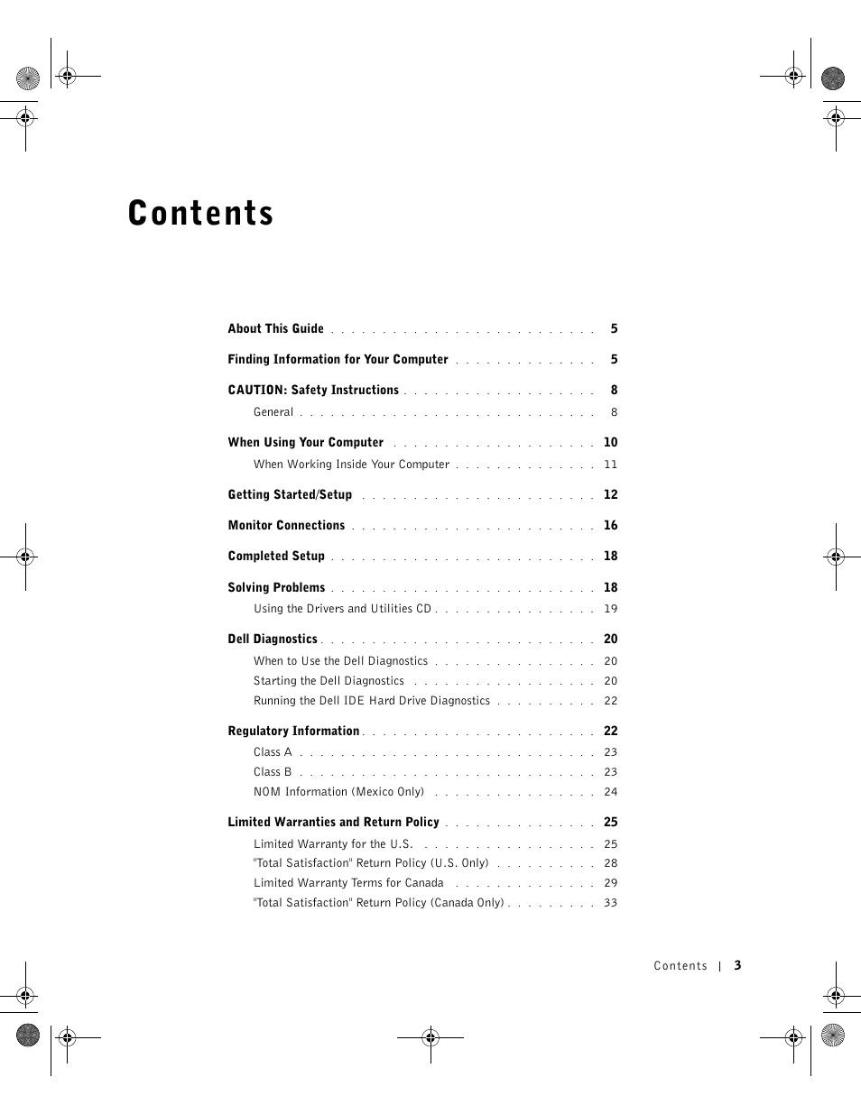 Dell OptiPlex GX270 User Manual | Page 3 / 38