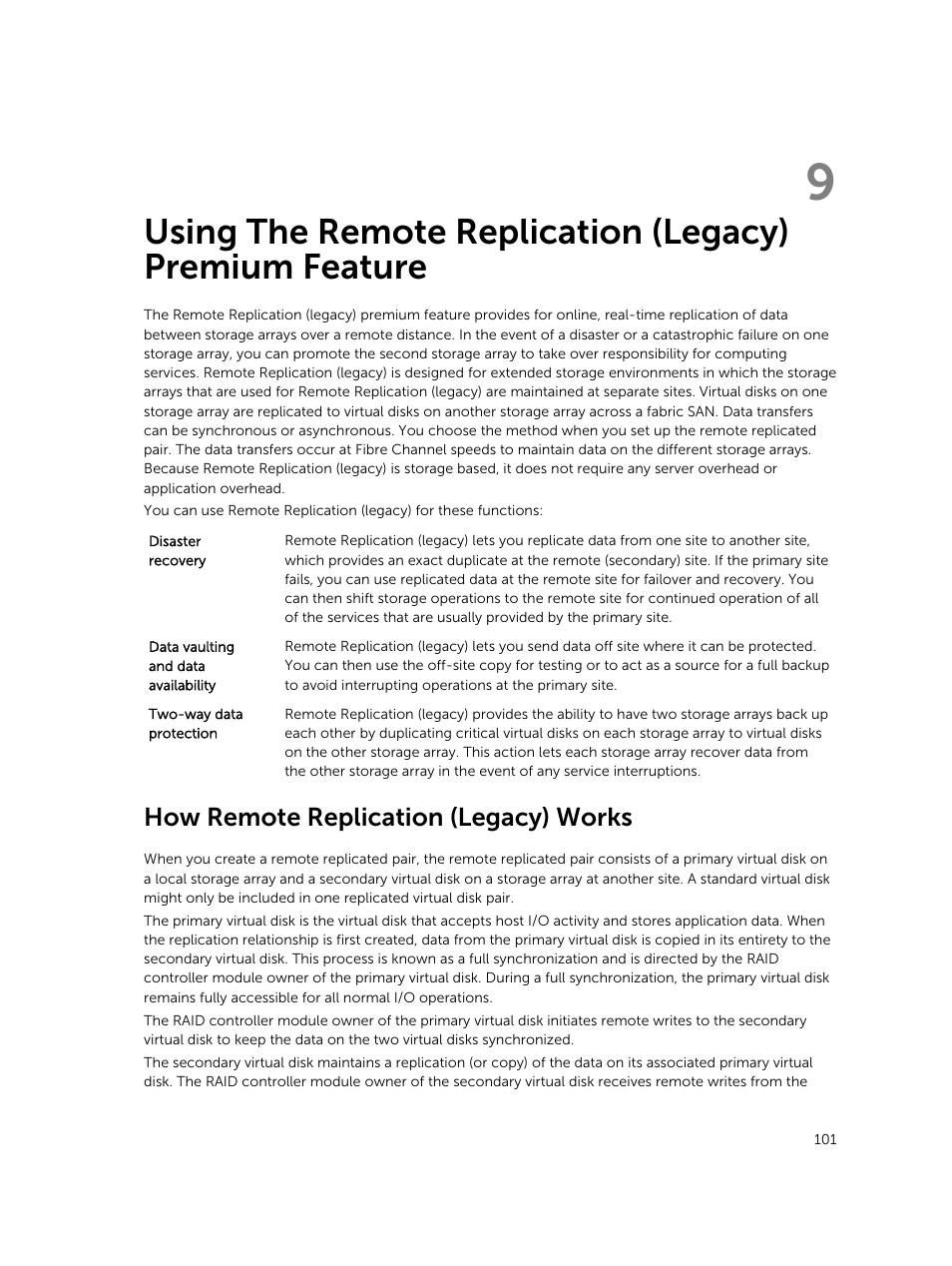 How remote replication (legacy) works | Dell PowerVault MD3420 User Manual | Page 101 / 405