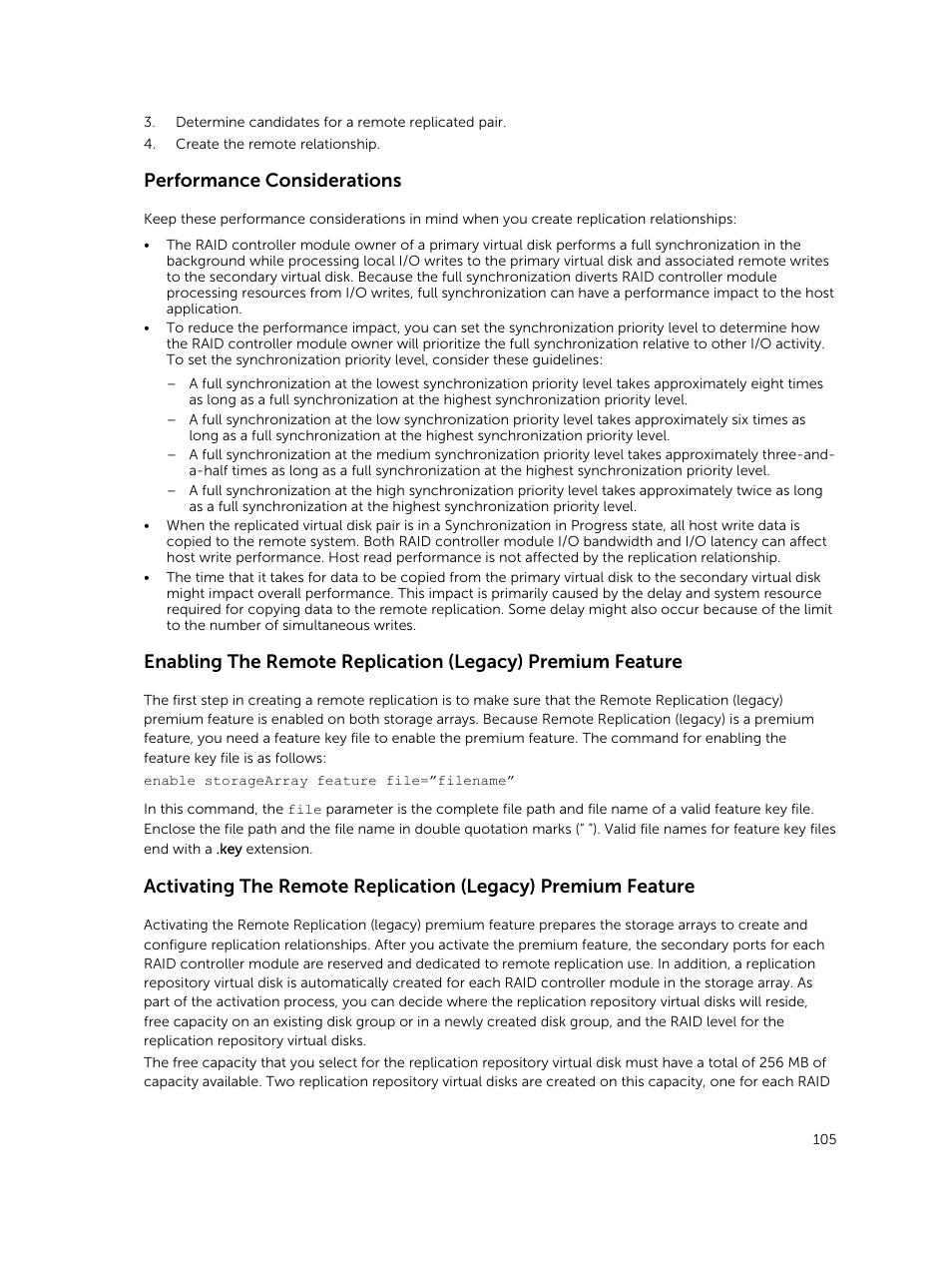 Performance considerations | Dell PowerVault MD3420 User Manual | Page 105 / 405