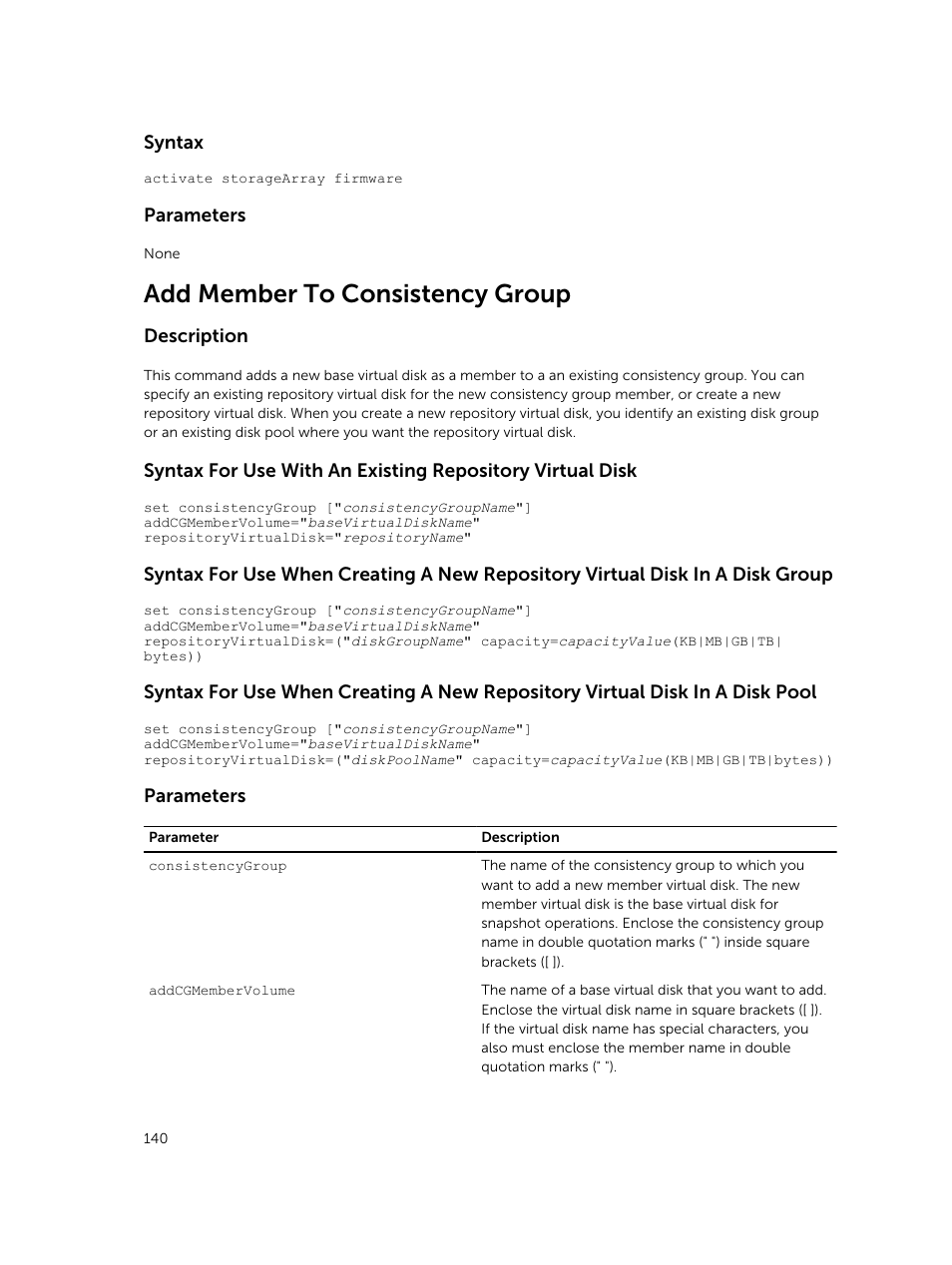 Add member to consistency group | Dell PowerVault MD3420 User Manual | Page 140 / 405